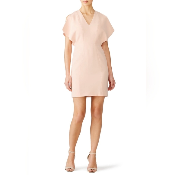 Genny Italy Luxury Pink Cape Dress 2 - Picture 1 of 10
